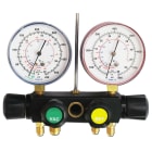 ORBIS - Gruppo manometrico 4 VIE diametro 80 mm,scala bar/psi/°C,classe precisione 1,6 Gas R410A-R32 Attacchi 3 x 1/4" SAE + 1 x 3/8" SAE OB576053