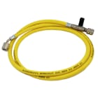 ORBIS - Tubo flessibile singolo giallo R410 con rubinetto e depressore attacco 5/16" SAE - 1/4" SAE 45°, lunghezza 1500 mm