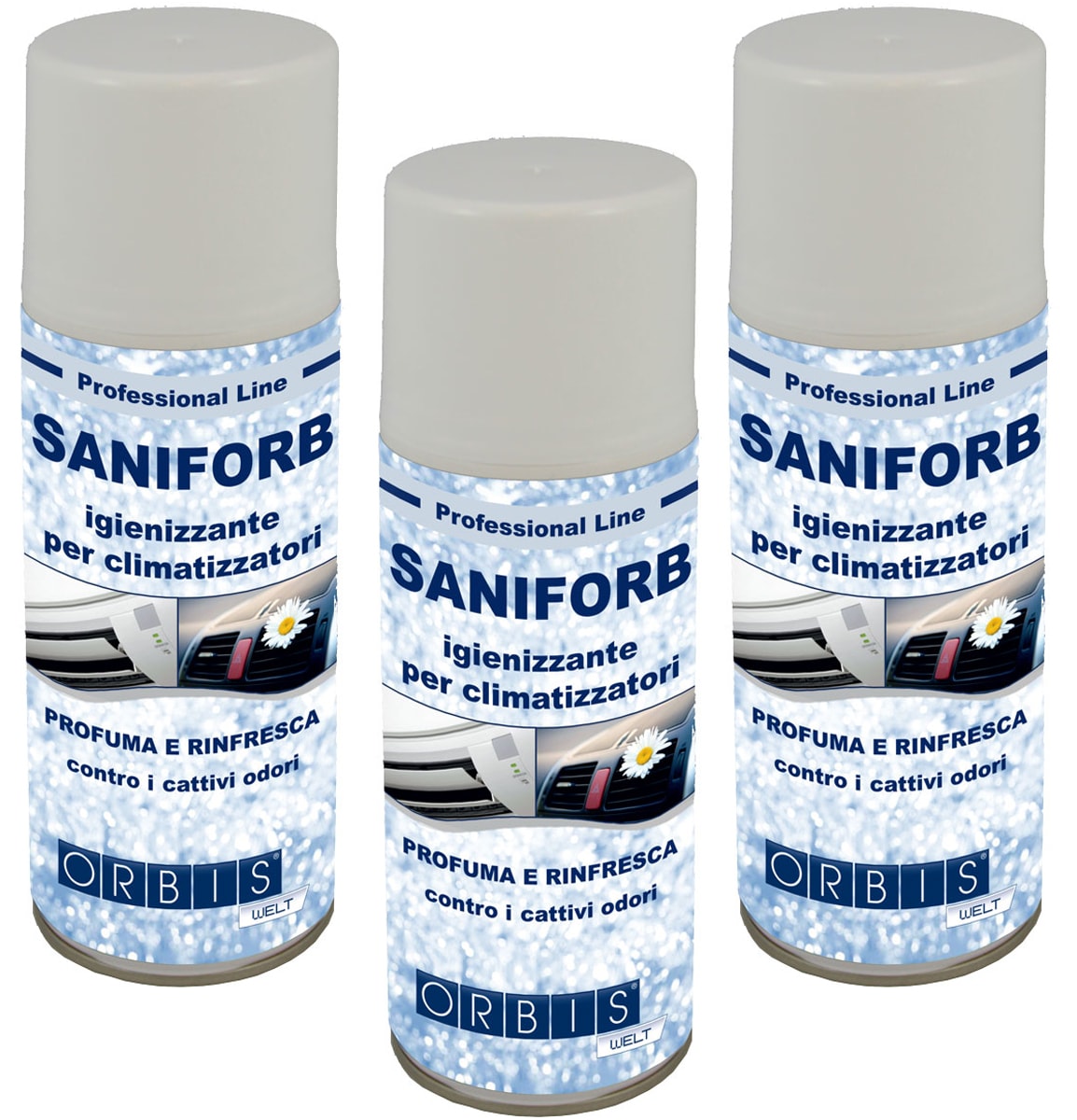 ORBIS - SANIFORB Confezione da 3 Bombolette da 400 ml