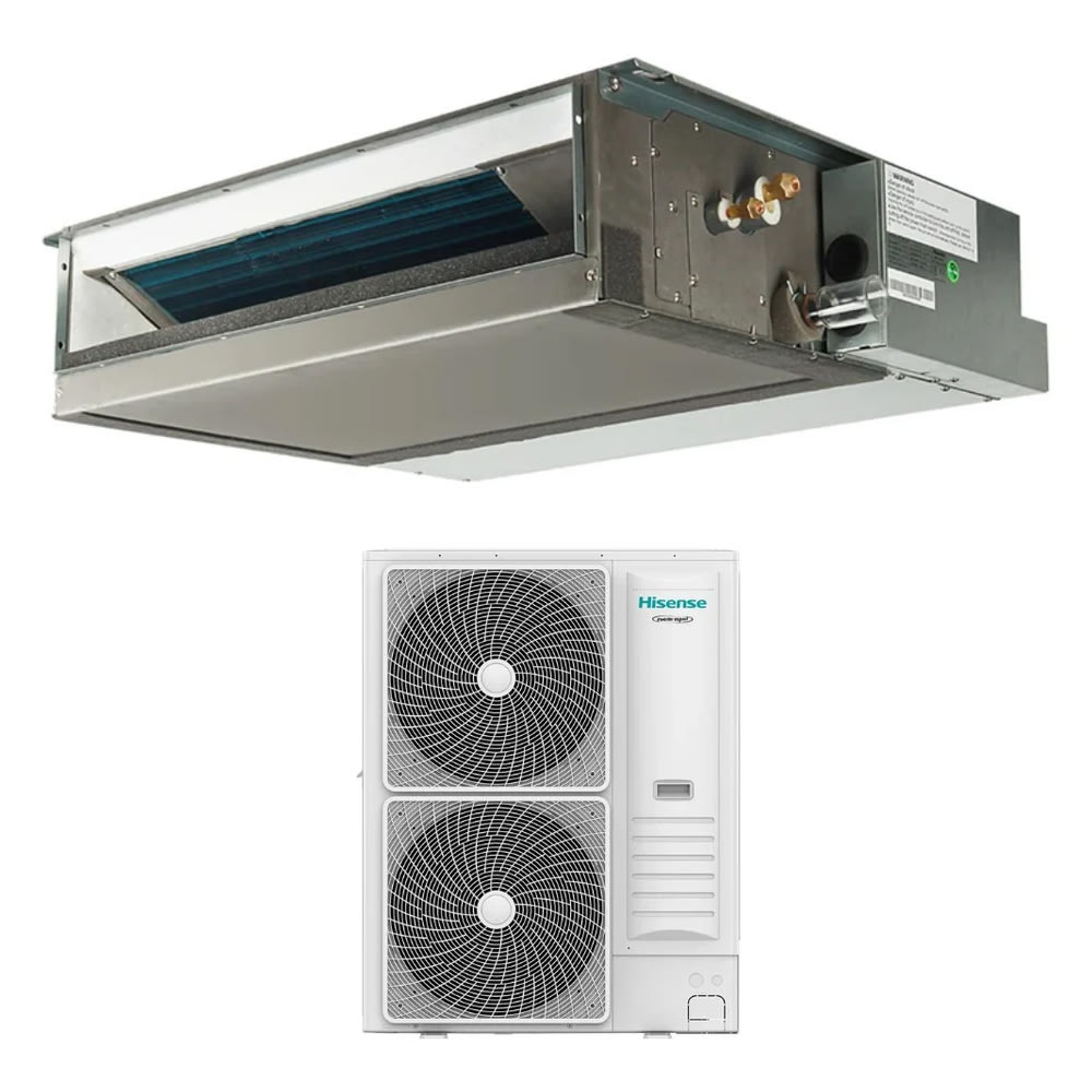 ORBIS - AUD105UX4REH8 Unità interna a CANALIZZATO e AUW105U4RW8 unità esterna,potenza 10kW,GAS R32,linea COMMERCIALE CANALIZZATO SLIM ,HISENSE OB580856