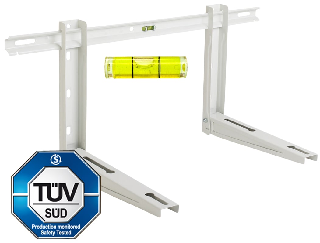 ORBIS - MB 100/420 LIV, staffa supporto NON PREMONTATA per unità esterne, certificata TUV,con BARRA per regolazione e livella, portata massima a coppia 100kg OB588020