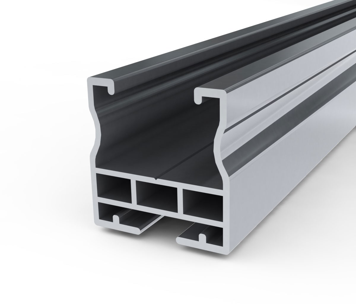 ORBIS - EASY TECH 120 Profilo in ALLUMINIO per KIT sostegno moduli Fotovoltaici, con guida, lunghezza 1.2m