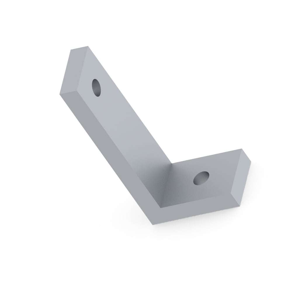 ORBIS - SLL105 Staffa a L per il fissaggio dei profili, materiale alluminio, dim. 100 x 50 x 10 mm OB620151