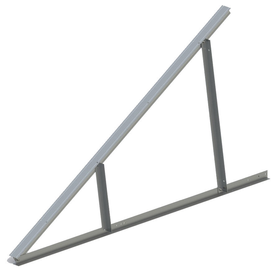 ORBIS - STD-2832 Triangolo DOPPIO(PREMONTATO)in ALLUMINIO per inclinazione moduli, regolazioni: 28°-29°-30°-32°, disposizione pannelli : 2 ORIZZONTALI OB620310