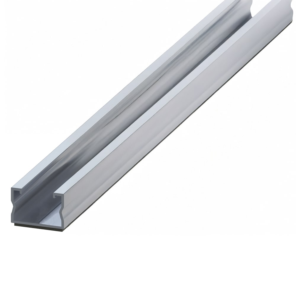 ORBIS - ST EASY SMALL 38 10F EPDM Profilo in ALLUMINIO per fissaggio su grecato in alluminio e acciaio, con EPDM, preforato (10 fori), senza viti, lungh. 38cm