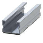 ORBIS - ST EASY SMALL 12 Profilo in ALLUMINIO per fissaggio su grecato in alluminio e acciaio, con EPDM, senza viti, lunghezza 12cm