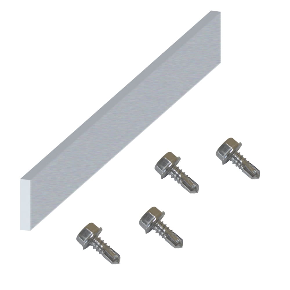 ORBIS - GBELT 20 Giunto d’unione interno in alluminio per profilo BELT SIDE 200, completo di viti autoperforanti a testa esagonale, dimensioni 4 x 20 x 200