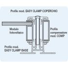 ORBIS - COMP45 Profilo COMPENSATORE in ALLUMINIO per EASY CLAMP, altezza 45mm, lunghezza 6m OB620487