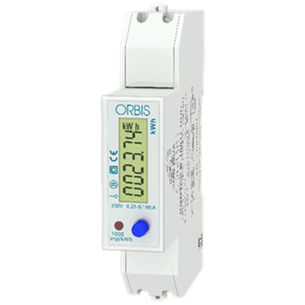 ORBIS - CONTAX D-10011-BUS VIARIS SOLAR Contatore monofase energia attiva, bidirezionale, 1 Modulo, 100A, display digitale, lampeggio LED 1 Wh/imp
