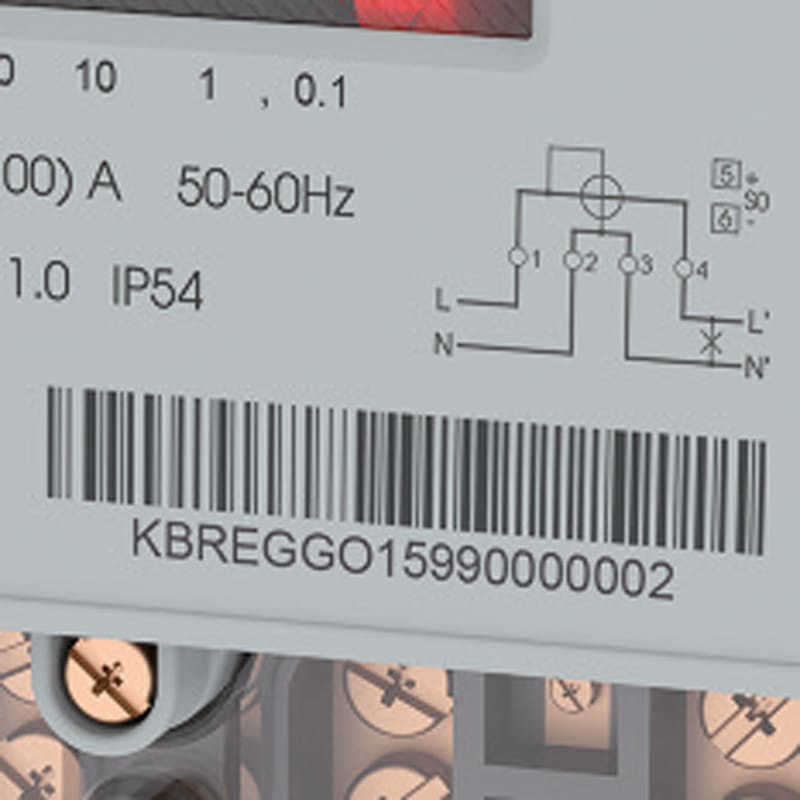ORBIS - MERb Contatore monofase energia attiva, da parete, 100A, inserzione diretta, display elettromeccanico, lampeggio LED 0.625Wh/imp OB725003