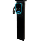 ORBIS - COMON UNI Sostegno MONOFACCIALE a colonnina in metallo per le stazioni di ricarica VIARIS UNI, colore NERO, altezza 1500mm