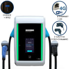 ORBIS - VIARIS GRAVITY 1CCS1CHA30ETHG DC FAST CHARGER 30 kW, 2 uscite: CCS2+CHAdeMO, Cavo 5m, Ethernet+4G, lettore carte RFID OB94G5CH52R0