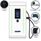 ORBIS - VIARIS LANDER PLUS 1CCSBT2120ETHG DC FAST CHARGER 120 kW, 1 uscita: CCS2, Presa Tipo2 AC Cavo 4m, Ethernet+4G, lettore carte RFID