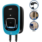 ORBIS - VIARIS COMBI+CCT2PE74ETH MONOFASE 7.4 kW + 7.4 kW 32A, 2 CAVI e CONNETTORE TIPO 2 lunghezza 5m, contatore MID, Protezione Magnetotermica/Differenziale, Ethernet, lettore carte RFID OB94P222FC2