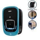 ORBIS - VIARIS COMBI+BBT2PE74ETH MONOFASE 7.4 kW + 7.4 kW 32A, 2 PRESE TIPO 2 e SHUTTER, contatore MID, Protezione Magnetotermica/Differenziale, Ethernet, lettore carte RFID