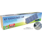 ORBIS - KIT FTR-4 KIT STRUTTURA DI SOSTEGNO 4 PANNELLI per 4 moduli fotovoltaici in verticale su tetto piano, Triangolo GRANDE