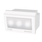 ORBIS - MAXISELF LED Lampada di emergenza da incasso ESTRAIBILE, con frontalini BIANCO e ANTRACITE intercambiabili, 3 moduli DIN, 230V