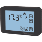 ORBIS - VELUS TOUCH ANTRACITE Termostati digitali da parete con display touch, funzione riscaldamento/condizionamento, due livelli impostabili, 2 batterie 1.5V