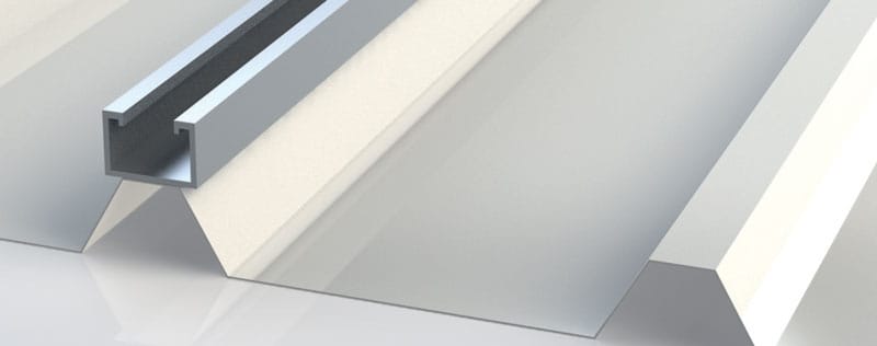ORBIS - EASY Profilo in ALLUMINIO per sostegno moduli fotovoltaici, senza guida, lunghezza 3.4m