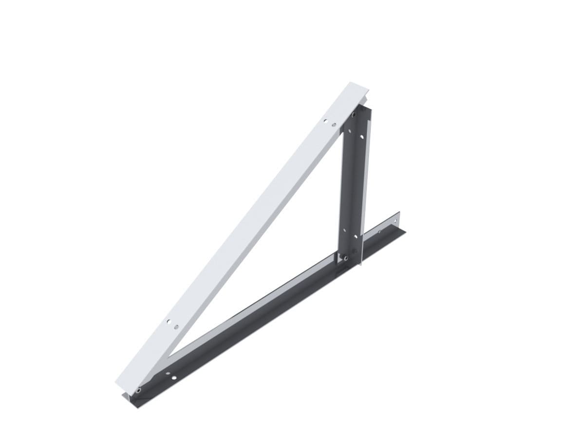 ORBIS - STP-2832 Triangolo PICCOLO(PREMONTATO) in ALLUMINIO con INSERTI per inclinazione moduli, regolazioni: 28°-30°-32, disposizione moduli:ORIZZONTALE