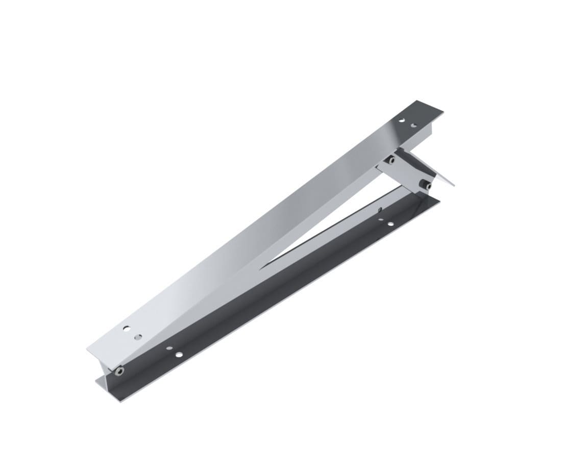 ORBIS - STP-1015 Triangolo PICCOLO (PREMONTATO) in ALLUMINIO con INSERTI per inclinazione moduli, regolazioni: 10°-12°-15, disposizione moduli:ORIZZONTALE