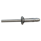 ORBIS - RIVGF-5220 Rivetto in ALLUMINIO a FIORE con guarnizione, diametro 5.2mm lunghezza 20mm