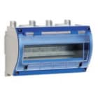 PALAZZOLI - ULYSSE contenitore termoindurente 125x175x128 con coperchio cieco con porta trasparente e 5MODULI EN50022 IP66/IP67