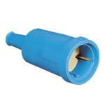 PALAZZOLI - SPIN presa mobile diritta 2P+T 10/16A 250V con terra laterale in gomma antiurto 250V IP44
