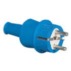 PALAZZOLI - SPIN spina mobile diritta 2P+T 10/16A 250V con terra laterale in gomma antiurto IP44
