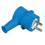 PALAZZOLI - SPIN spina mobile a squadra 90Â° 2P+T 10/16A 250V con terra laterale in gomma antiurto IP44