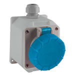 PALAZZOLI - topTER presa fissa da parete 2P+T 16A M25 200-250V 50-60Hz 6h IP66/IP67
