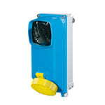 PALAZZOLI - ALUPRES presa fissa interbloccata in alluminio con base portafusibili 3P+N+T 16A 57/100-75/130V 4h 50-60Hz fusibili E16 IP67