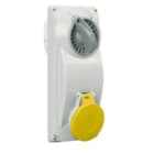 PALAZZOLI - topTER presa fissa interbloccata per installazione da quadro 2P+T 16A 100-130V 50-60Hz 4h IP44