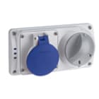 PALAZZOLI - PRIMA presa fissa interbloccata orizzontale compatta con base portafusibili 2P+T 16A 200-250V 50-60Hz 6h IP44