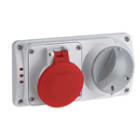 PALAZZOLI - PRIMA presa fissa interbloccata orizzontale compatta con base portafusibili 3P+N+T 16A 200/346-240/415V 50-60Hz 6h IP44