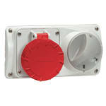 PALAZZOLI - PRIMA presa fissa interbloccata orizzontale compatta 3P+T 32A 380V 50Hz-440V 60Hz 50-60Hz 3h IP55