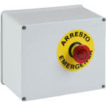 PALAZZOLI - PRIMA coperchio con pulsante emergenza per energybox quadri distribuzione con 6 prese interbloccate serie PRIMA IP65