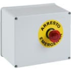 PALAZZOLI - PRIMA coperchio con pulsante emergenza per energybox quadri distribuzione con 6 prese interbloccate serie PRIMA IP65