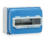 PALAZZOLI - ALUPRES centralino da parete in alluminio 185x125x125 6.5 moduli EN50022 - 15W - IP67