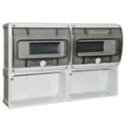 PALAZZOLI - PRIMA quadro per 2 prese interbloccate disposte orizzontalmente frontale con portella 9+9 moduli IP55