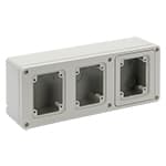 PALAZZOLI - SERIE TOPTER CASSETTA DA PARETE 3 PRESE INDUSTRIALI IN ORIZZONTALE 115X290 IP55