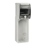 PALAZZOLI - topTER quadro da parete con portella trasparente 5 moduli din per 1 presa interbloccata IP66
