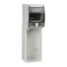 PALAZZOLI - topTER quadro da parete con portella trasparente 5 moduli din per 1 presa interbloccata IP66