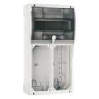 PALAZZOLI - topTER quadro da parete con portella trasparente 10 moduli din per 2 prese interbloccate IP66