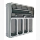 PALAZZOLI - topTER quadro da parete con portella trasparente 22 moduli din per 4 prese interbloccate IP66