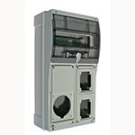 PALAZZOLI - TOPTER QUADRO PER 2 PRESE IND. + 1 PRESA 63A CON SPORTELLO TRASPARENTE 10 MODULI IP66