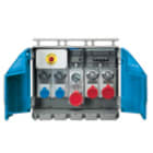 PALAZZOLI - ASC energybox quadro con armadio 5 prese fisse interbloccate 2x 16A 2P+T 230V/ 1x16A 3P+N+T 400V/ 1x32A 3P+N+T 400V/ 1x63A 3P+N+T 400V fusibile IP65