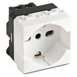 PALAZZOLI - PRESA CIVILE STANDARD P40 ITALIANO/TEDESCO BIVALENET 250V 2P+E 250V