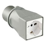 PALAZZOLI - MULTIPLAY adattatore di sistema spina iec IP44-1 presa uso domestico bivalente P17/11 + schuko P30 16A 200-250V 50-60Hz