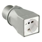 PALAZZOLI - MULTIPLAY adattatore di sistema spina iec IP44-1 presa uso domestico bivalente P17/11 + schuko P30 16A 200-250V 50-60Hz